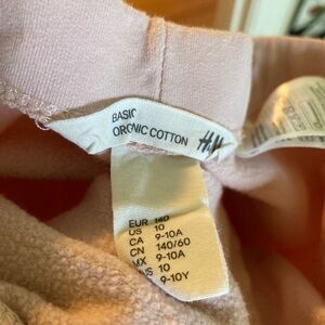 H&M girl soft pink leggings size 9-10
